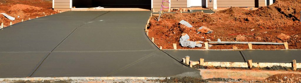 Concrete Driveway Being Poured