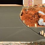Concrete Driveway Being Poured