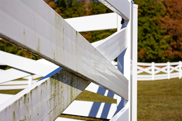 Before and after fence wash