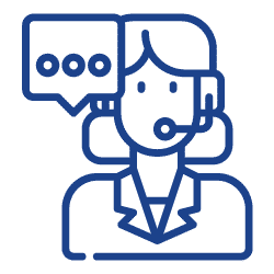Icon of helpful phone representative