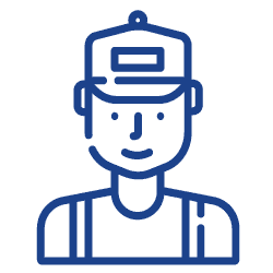 Icon of helpful service technician