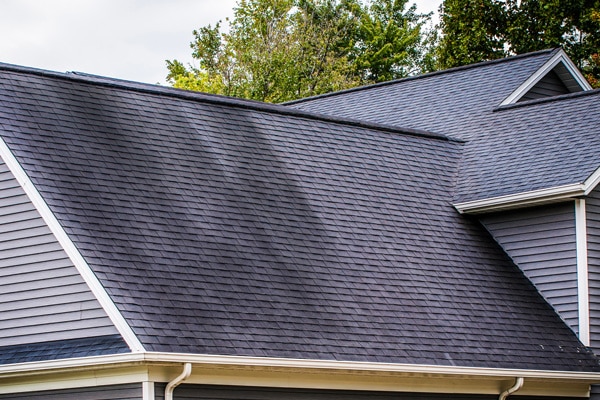 Partially treated roof that shows great results next to area that needs treatment